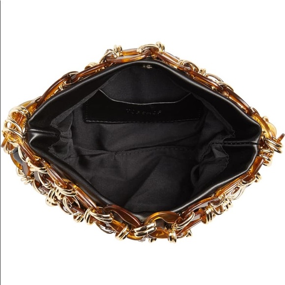 Topshop BNWOT Tortoiseshell Gold Chain Purse - Picture 4 of 4